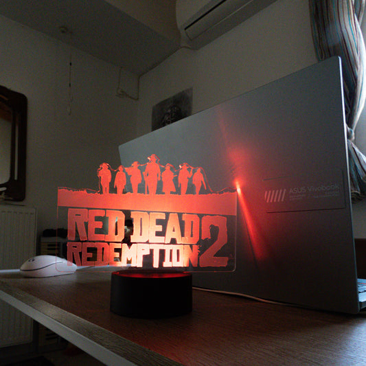 Red Dead Redemption 2 Inspired Custom 3D Led Night Lamp Bedroom Decor - Default Title Available at 2Fast2See.co
