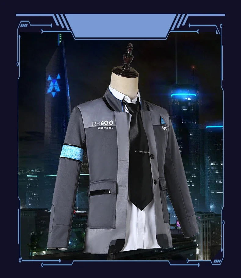 Detroit: Become Human Connor RK800 Agent Uniform Suit Cosplay Costume Jacket