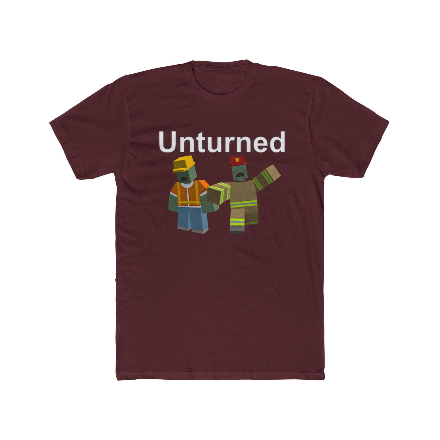 Unturned Video Game Survival Firefighter & Construction Zombies Cotton Tshirt