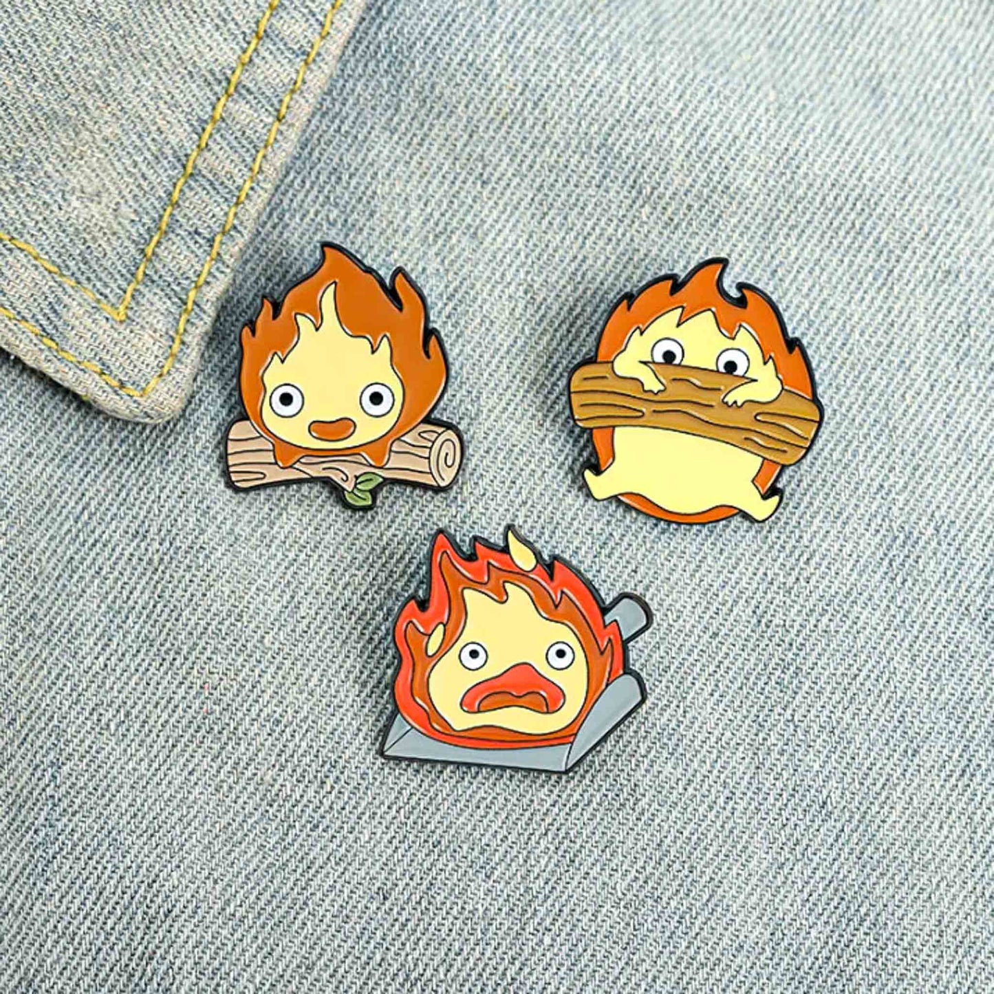 Cute Fire Enamel Pin - Available at 2Fast2See.co
