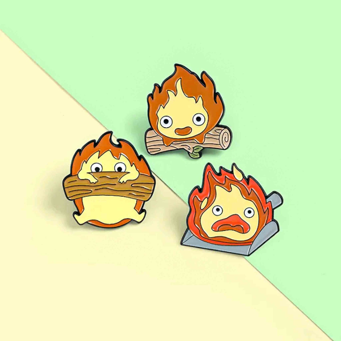 Cute Fire Enamel Pin - Available at 2Fast2See.co