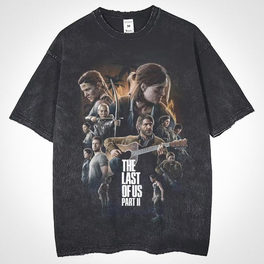 The Last Of Us Part II All Characters Vintage TShirt - S Available at 2Fast2See.co