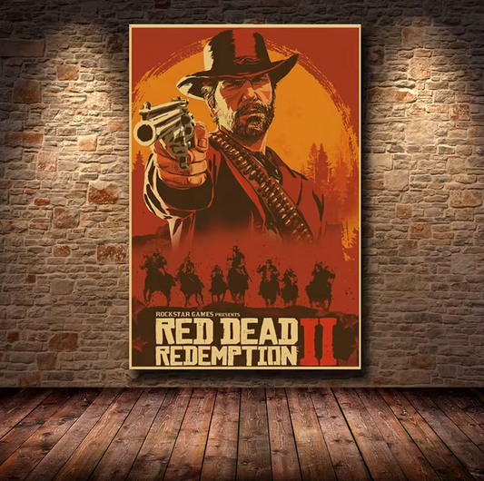 Red Dead Redemption 2 Arthur Morgan Classic Game Poster - 21X30cm Available at 2Fast2See.co