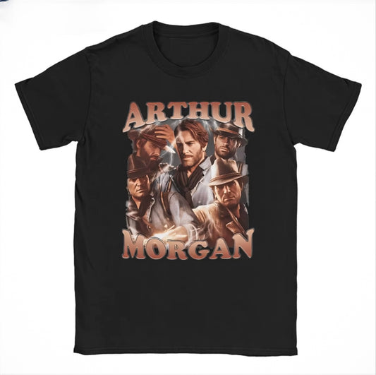 Red Dead Redemption Vintage Arthur Morgan Tshirt - Black / S Available at 2Fast2See.co