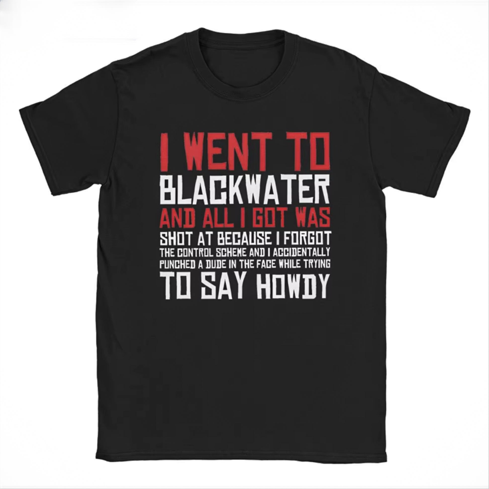 Red Dead Redemption Vintage Arthur Morgan Game Tshirt I Went To Blackwater - S Available at 2Fast2See.co