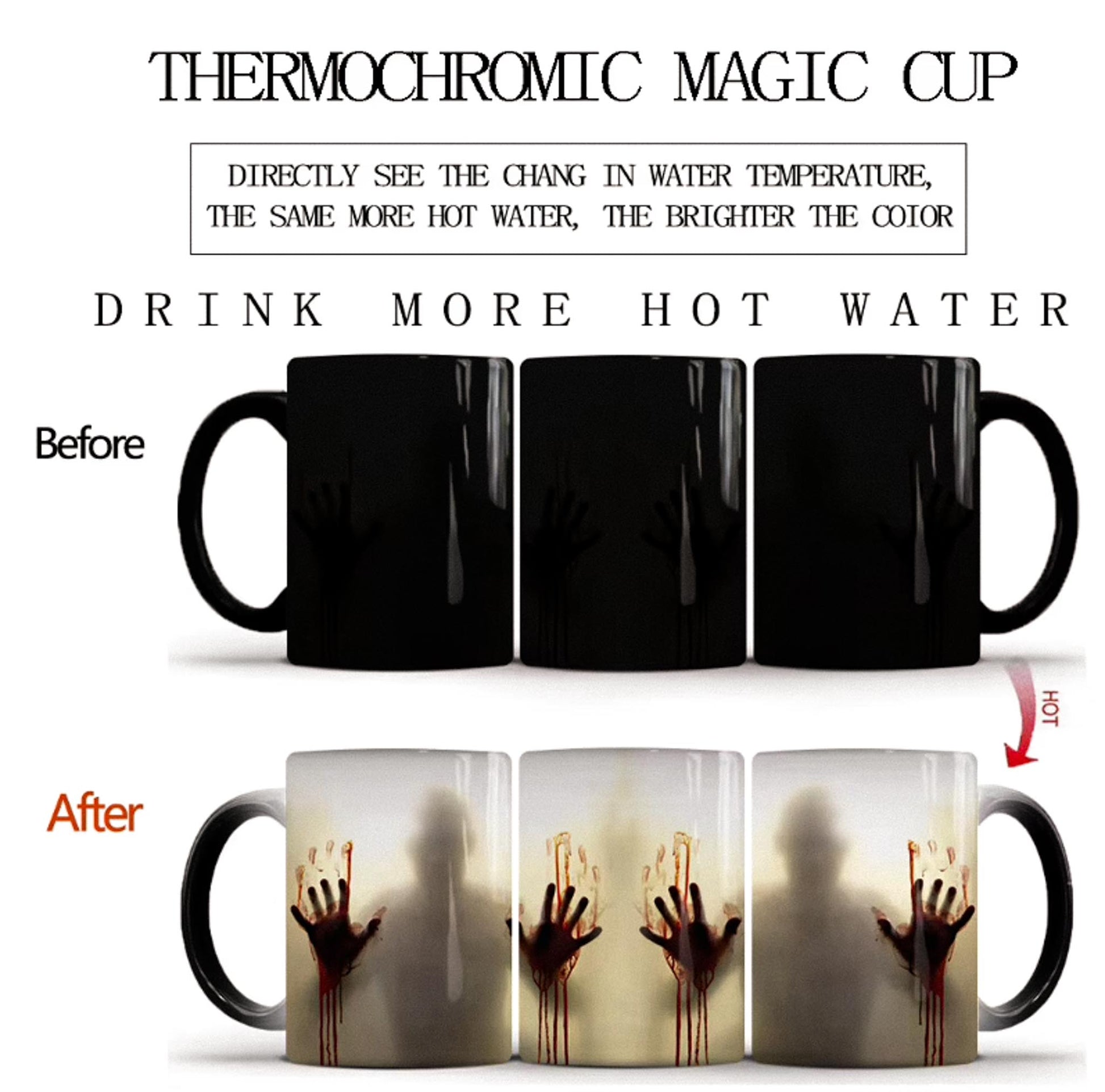 The Walking Dead Mug Color Changing Heat Sensitive Ceramic Coffee Mug - 1 / 301-400ml Available at 2Fast2See.co