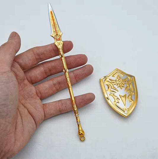 God of War 5 Ragnarok Kratos Draupnir Spear with Shield 18cm - Default Title Available at 2Fast2See.co