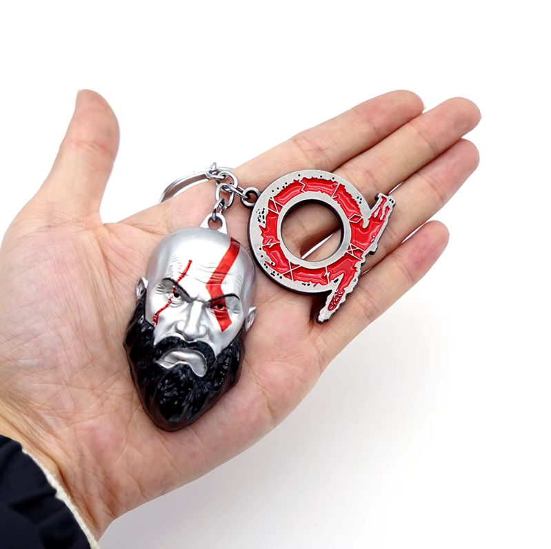 God Of War Ragnarok Kratos Metal Keychain