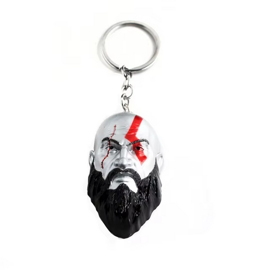 God of War 5 Kratos Head Keychain - Kratos Head Available at 2Fast2See.co