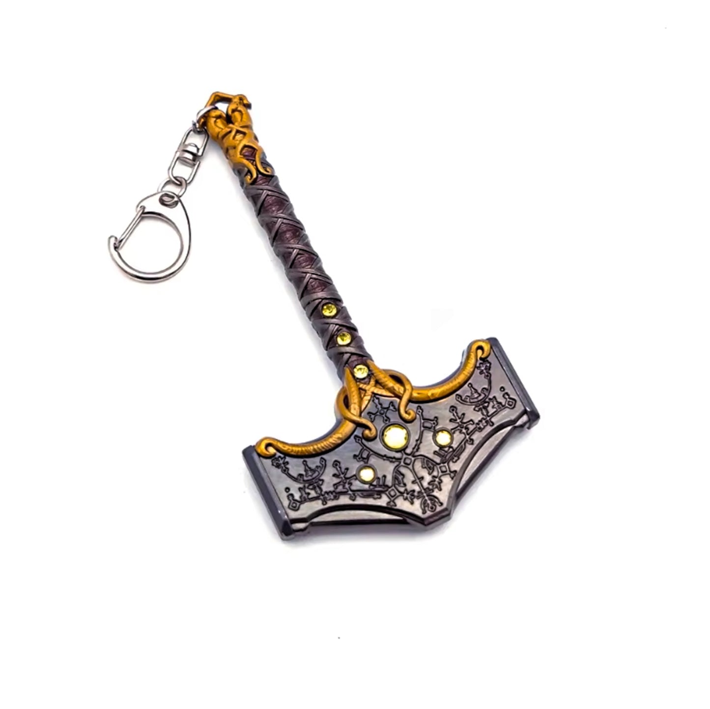 God of War Epic Thor's Hammer Very Detailed Keychain With Clasp 8cm - Thor's Hammer Available at 2Fast2See.co