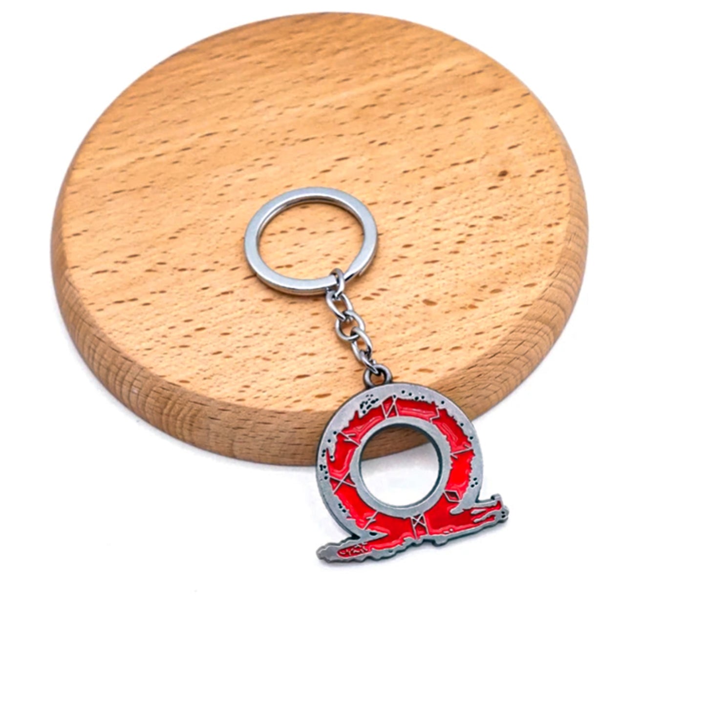 God of War Game Logo Blue & Red Keychain