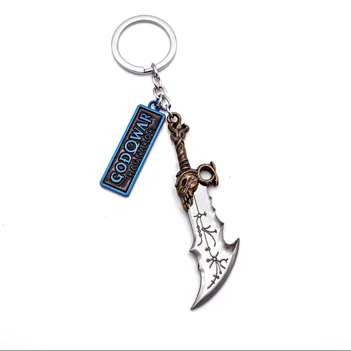 God of War Video Game Blade of Chaos Kratos Keychain - Blade of Chaos + Tag Available at 2Fast2See.co