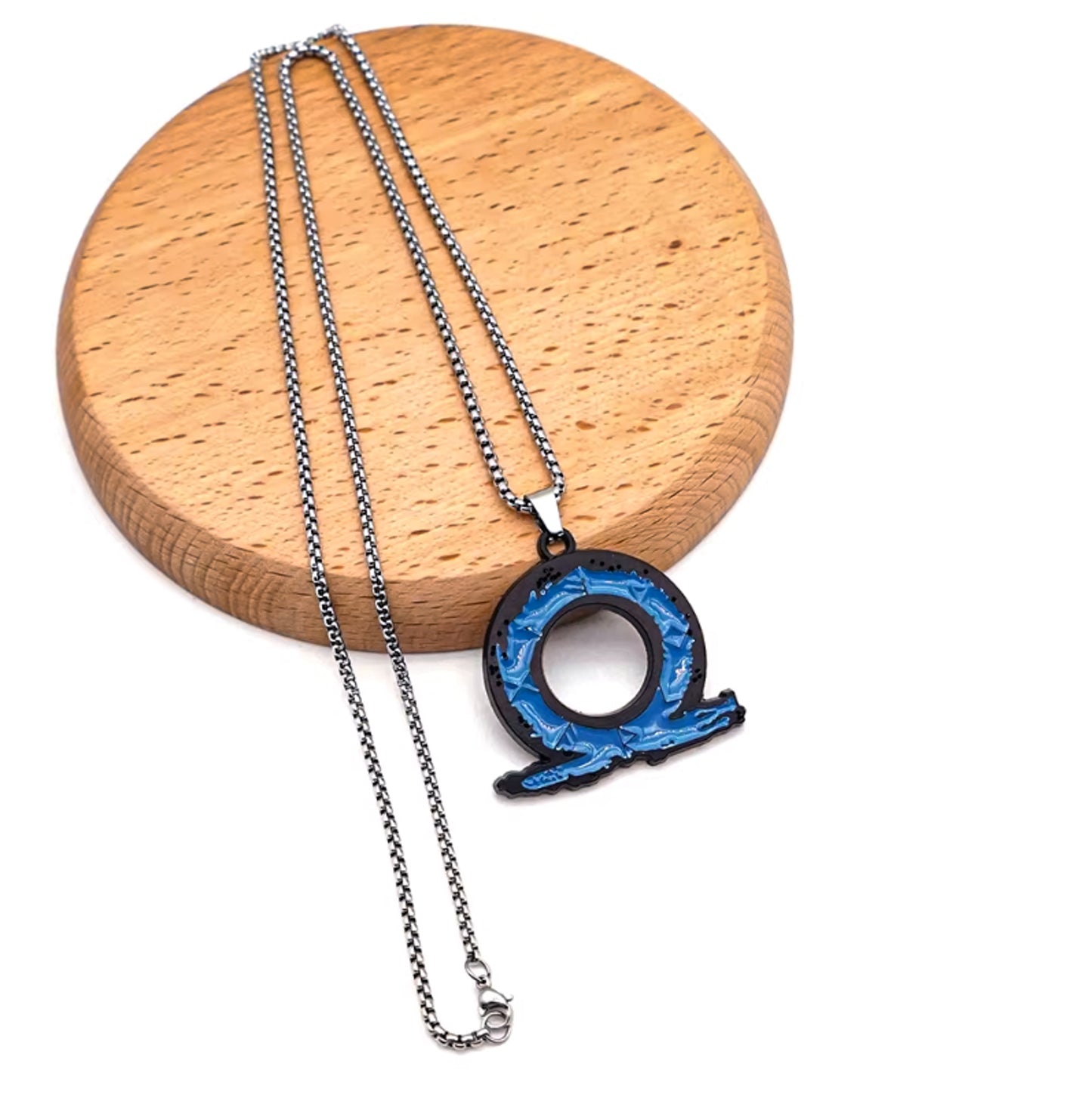 God of War Ragnarok Game Logo Inspired Necklace Blue 3 Chain Types