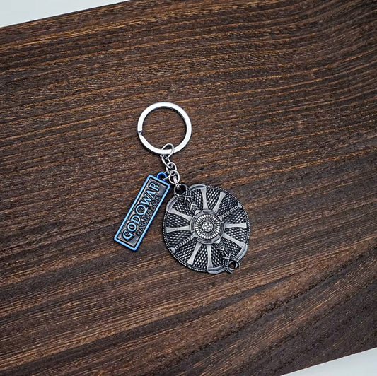 God of War Ragnarok - Kratos Silver Guardian Shield Keychain - Shield Available at 2Fast2See.co