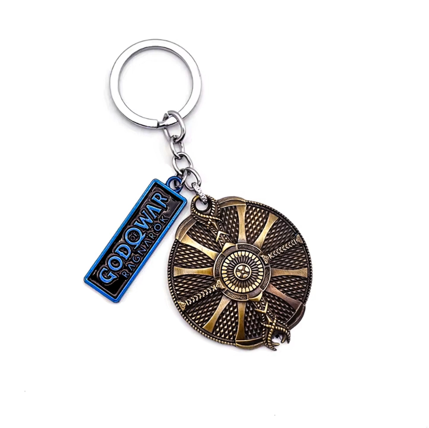 God of War Ragnarok - Kratos Gold Guardian Shield Keychain - Shield with Tag Available at 2Fast2See.co