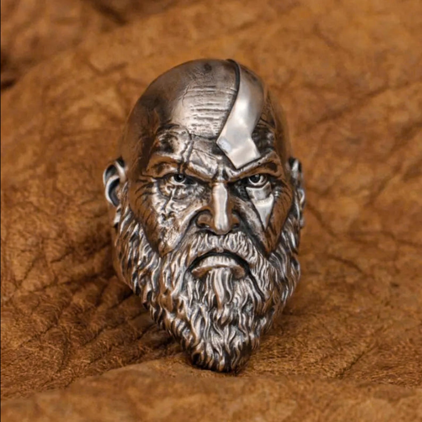 God Of War Kratos Spartan Warrior Brass Charm Ring
