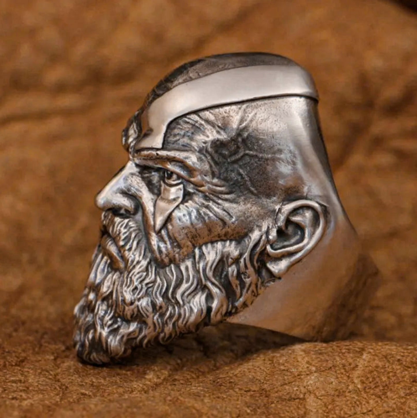 God Of War Kratos Spartan Warrior Brass Charm Ring