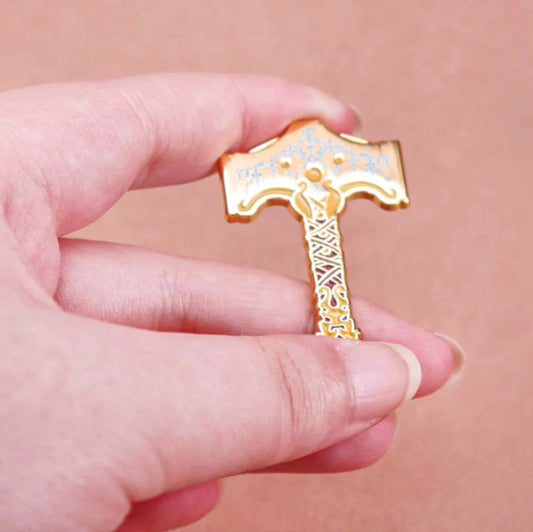 God of War Game Thor's Hammer Enamel Pin - Default Title Available at 2Fast2See.co