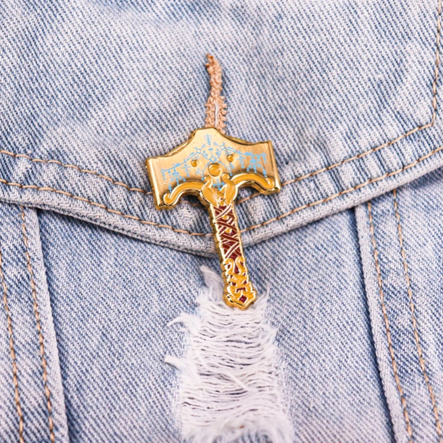 God of War Game Thor's Hammer Enamel Pin