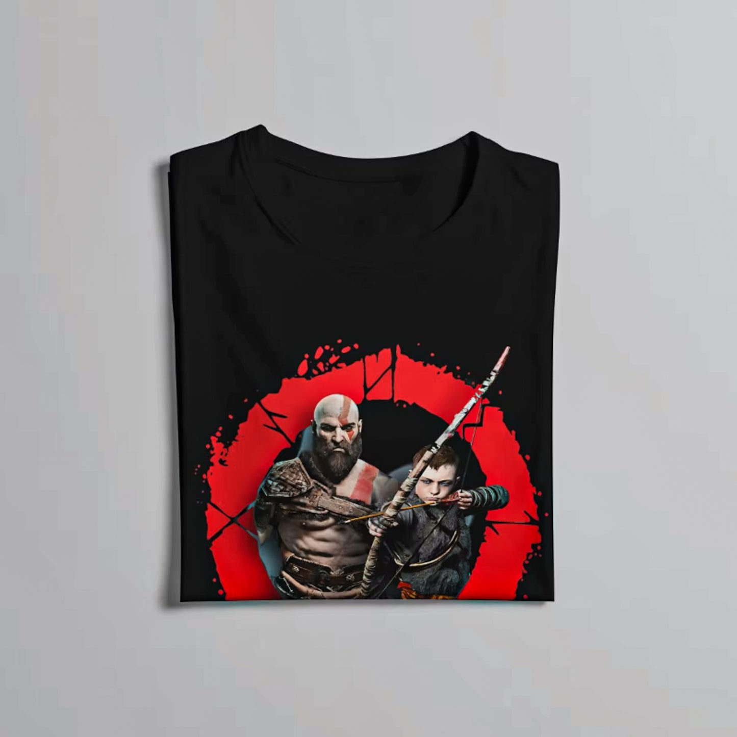 God of War Kratos and Atreus Inspired Cotton Tshirt