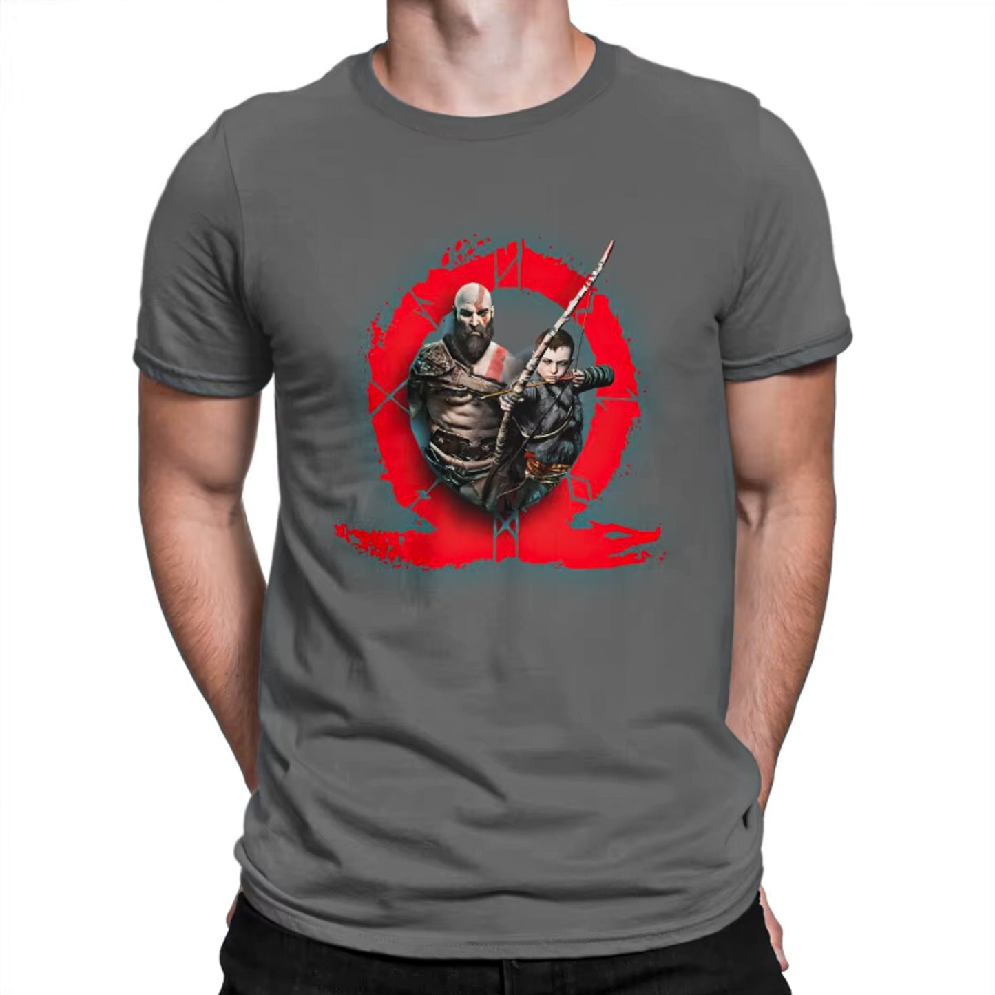 God of War Kratos and Atreus Inspired Cotton Tshirt
