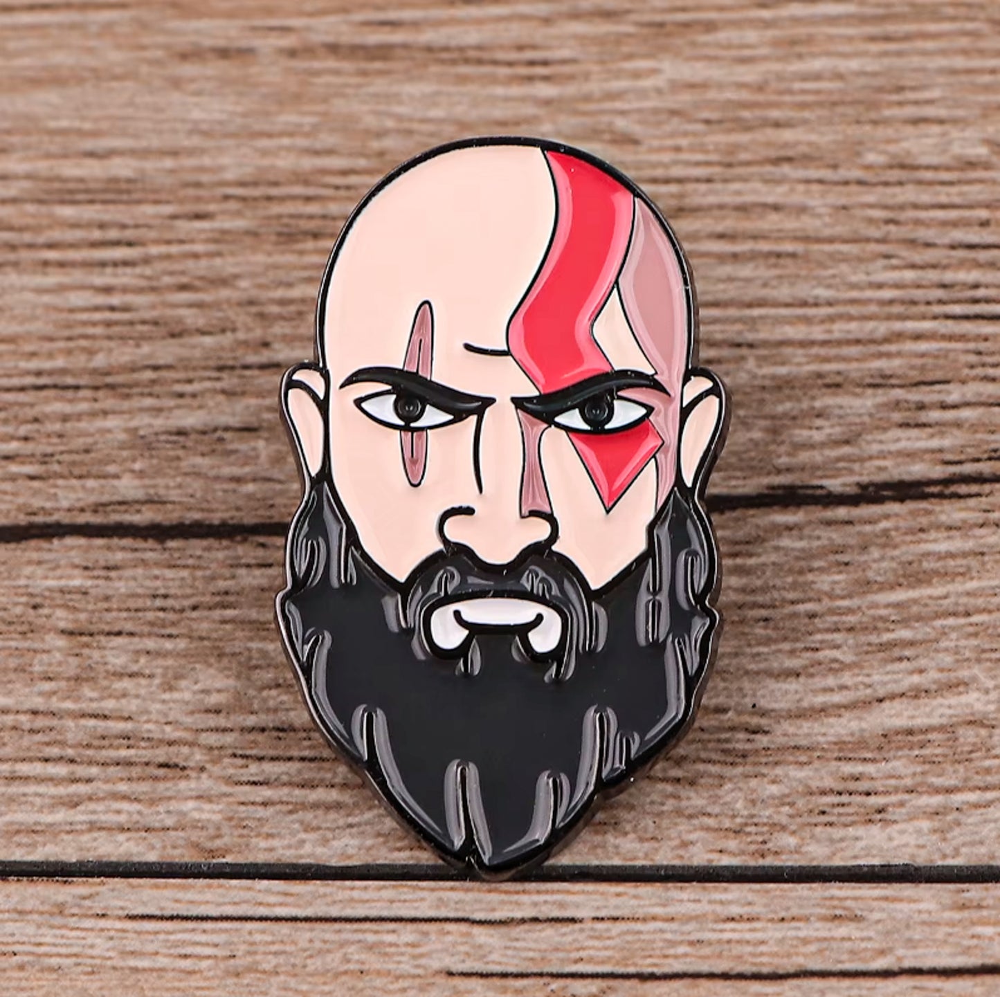 God of War Kratos Head Enamel Pin