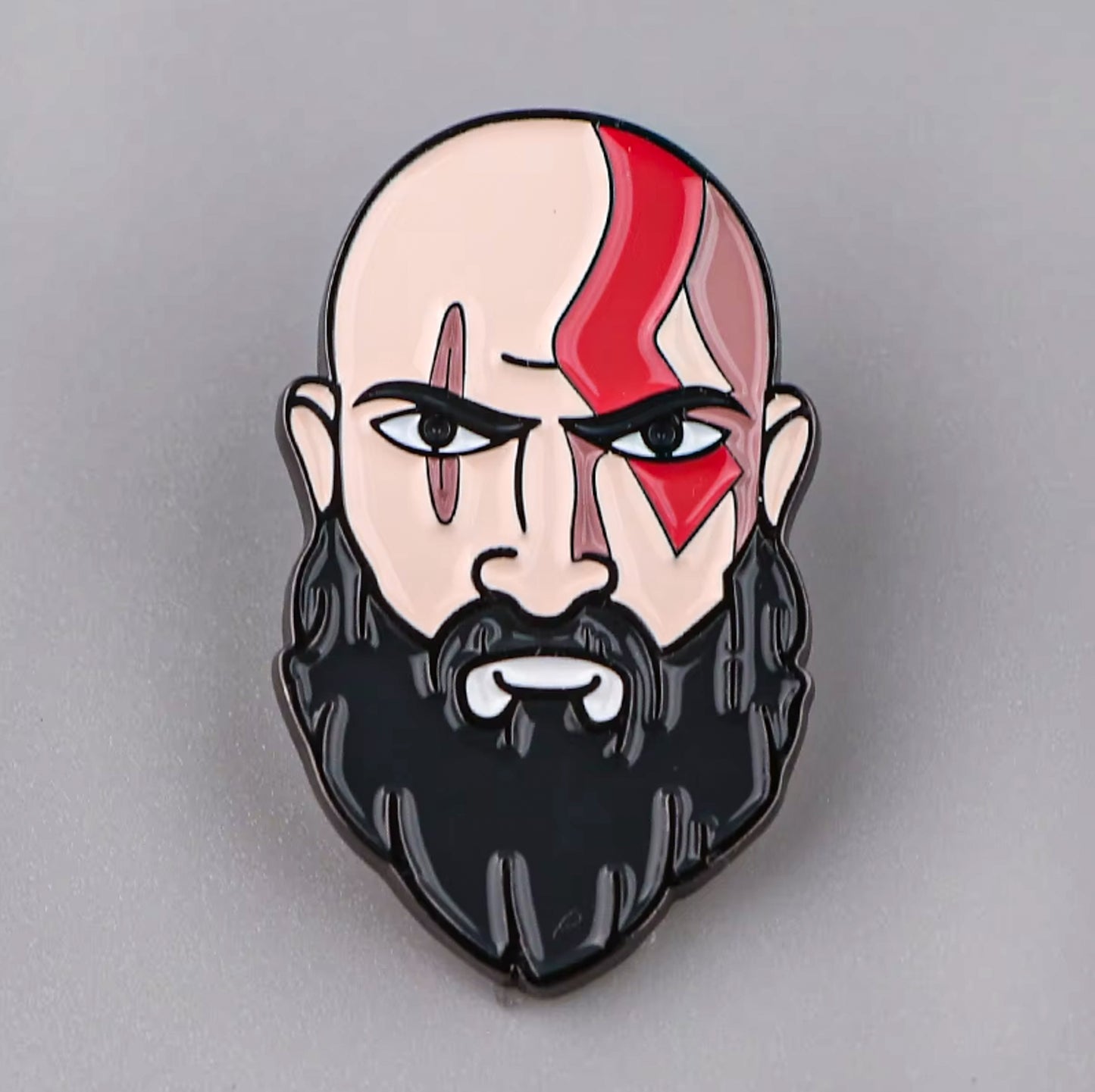God of War Kratos Head Enamel Pin