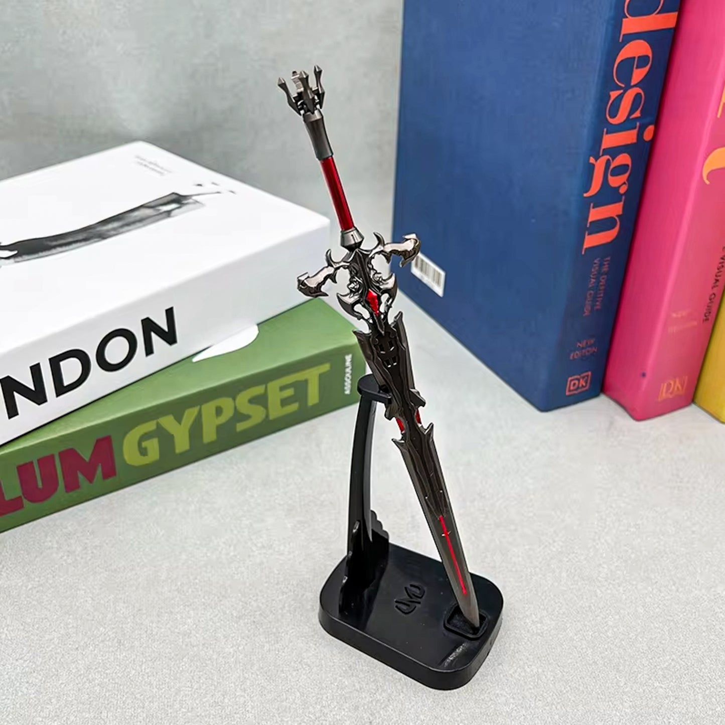 Final Fantasy 22cm Flametongue Metal Sword Weapon Model Collectible 1:6 Scale
