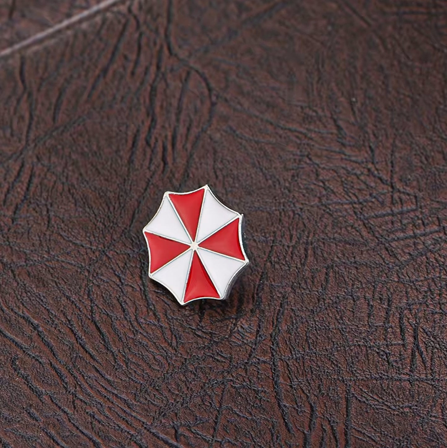 Resident Evil Biohazard Alice Umbrella Corporation Red & White Enamel Pin - Default Title Available at 2Fast2See.co