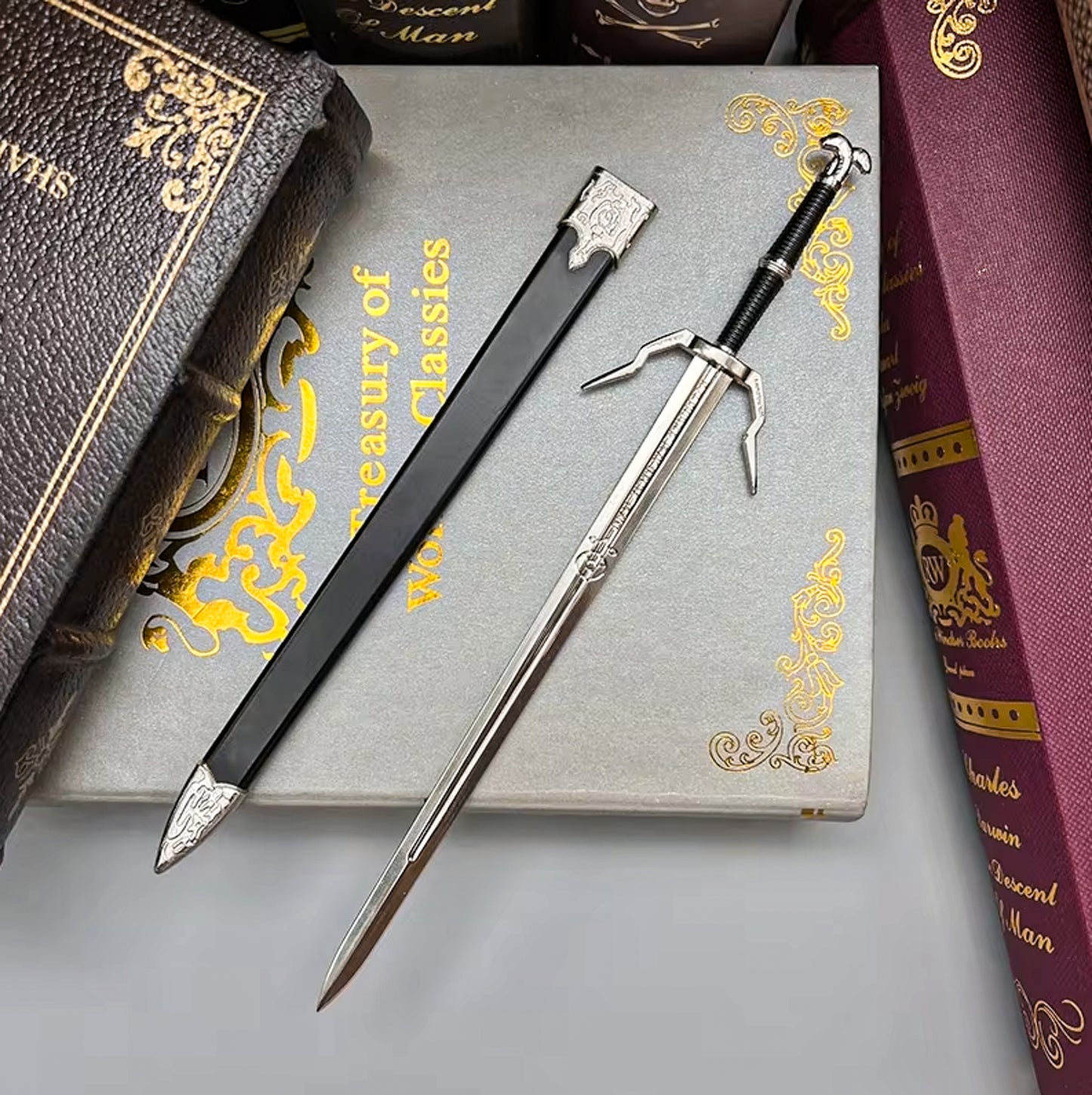The Witcher Geralt of Rivia 22cm Metal Silver Sword