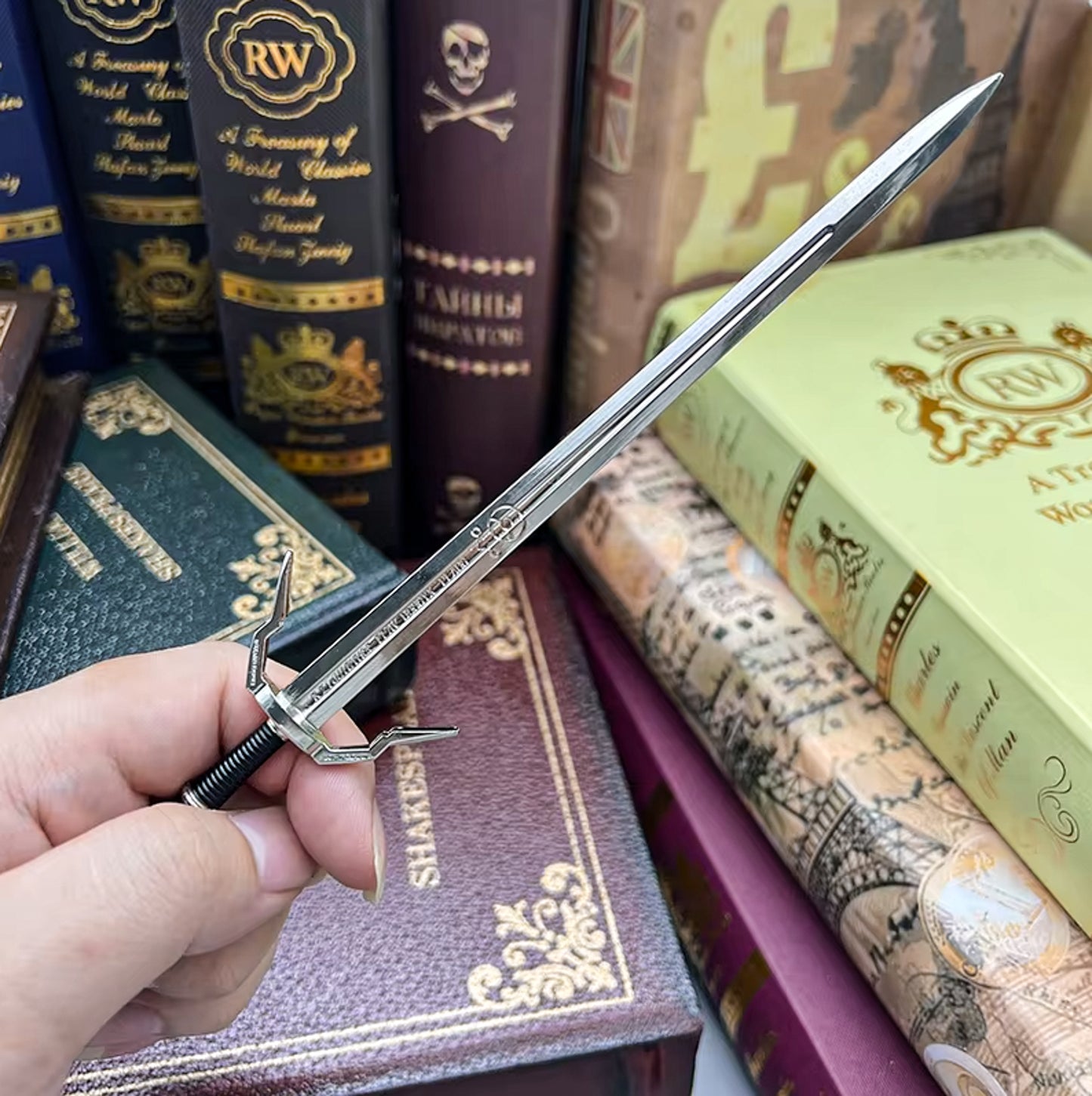 The Witcher Geralt of Rivia 22cm Metal Silver Sword - Default Title Available at 2Fast2See.co