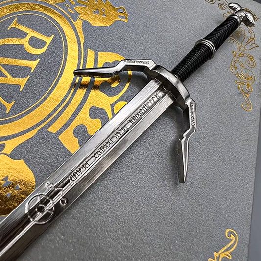 The Witcher Geralt of Rivia 22cm Metal Silver Sword - Default Title Available at 2Fast2See.co