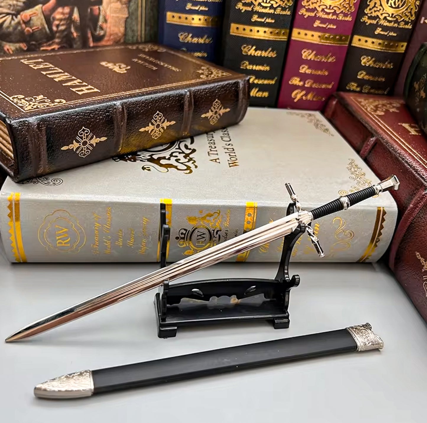 The Witcher 3 Geralt 1:6 Full Metal Weapon Model 23cm Steel Sword - Available at 2Fast2See.co