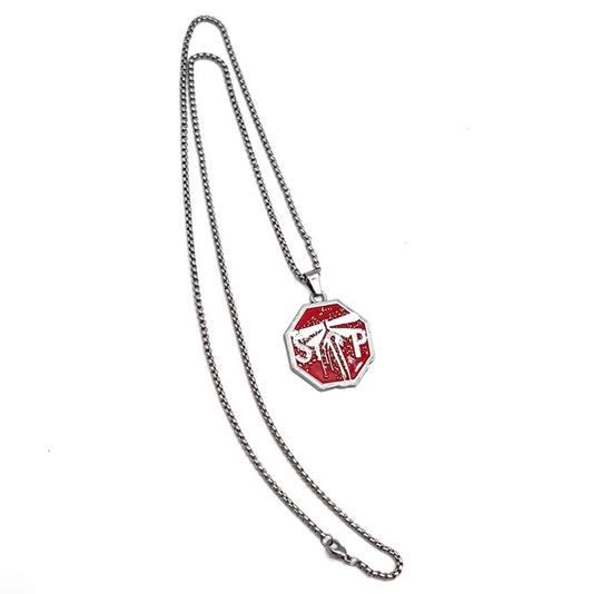 The Last Of Us Vol.1 Part II Firefly Stop Sign Necklace 3 Chain Types - Snake Chain Available at 2Fast2See.co