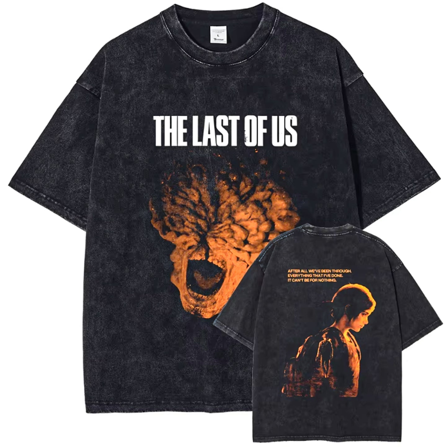The Last of Us Vintage Black Tshirt - Vintage Black / S Available at 2Fast2See.co