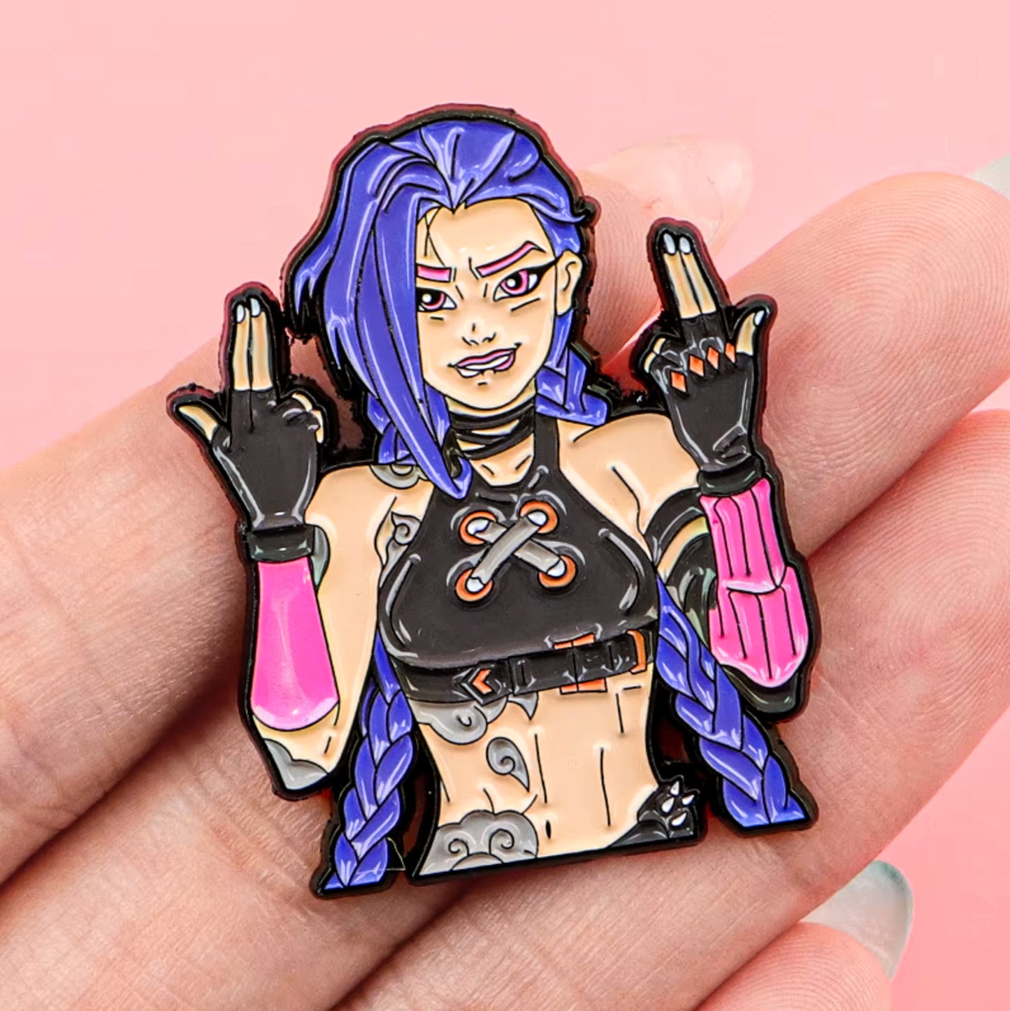 League of Legends Jinx Inspired Enamel Pin - Default Title Available at 2Fast2See.co