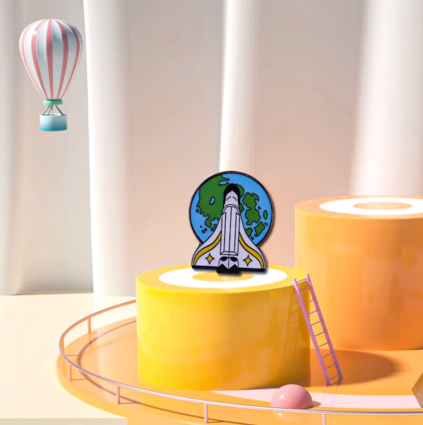 The Last of Us Part 2 Ellie's Space Rocket Pin Welcome To Earth - Replica Brooch - Default Title Available at 2Fast2See.co
