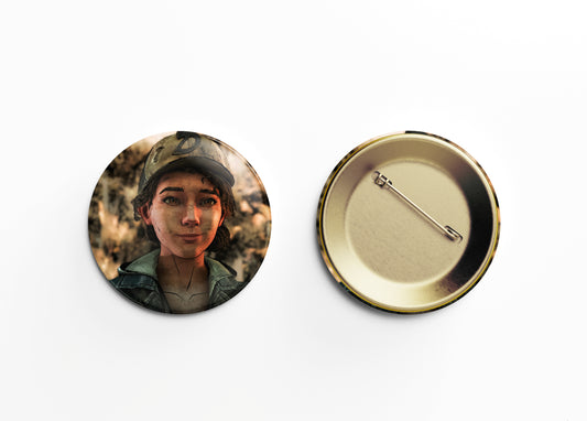 Telltale's The Walking Dead Clementine Handmade Round Badge Pin - 32mm Available at 2Fast2See.co