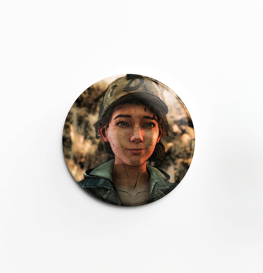 Telltale's The Walking Dead Clementine Handmade Round Badge Pin - 32mm Available at 2Fast2See.co