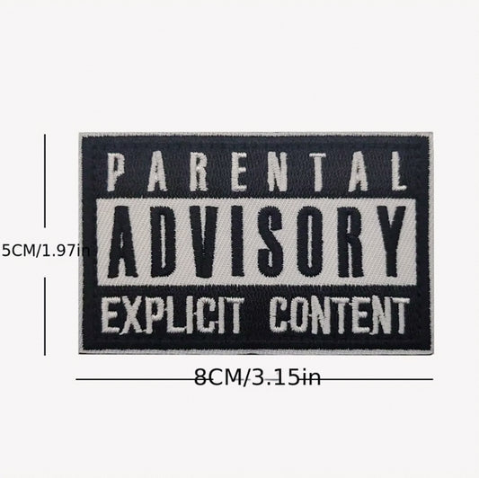 Parental Advisory Explicit Content Inspired Patch - 1PC Velcro Available at 2Fast2See.co