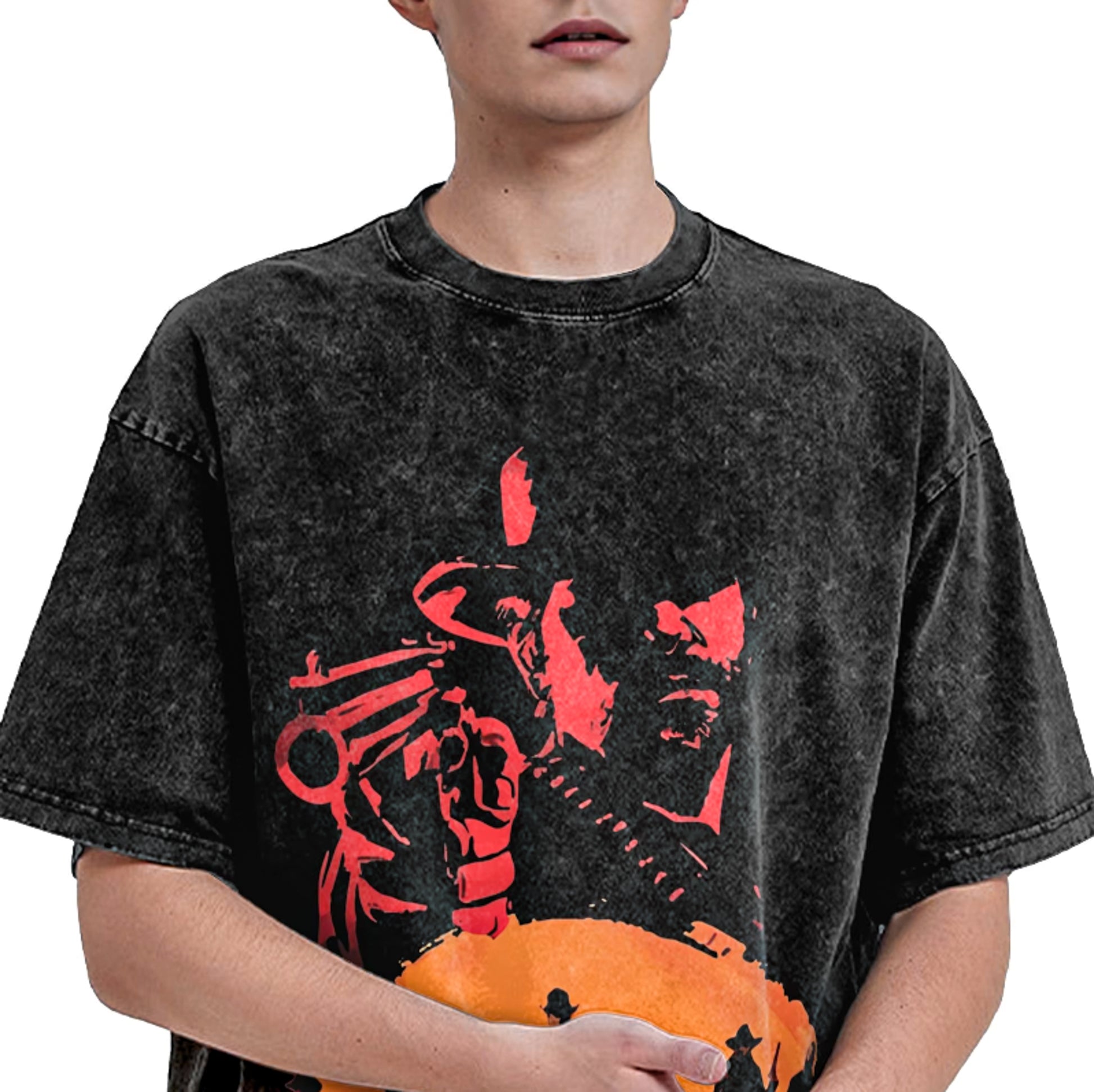 Red Dead Redemption Tshirt Pure Cotton Vintage Short Sleeve Top - Vintage Black / S Available at 2Fast2See.co