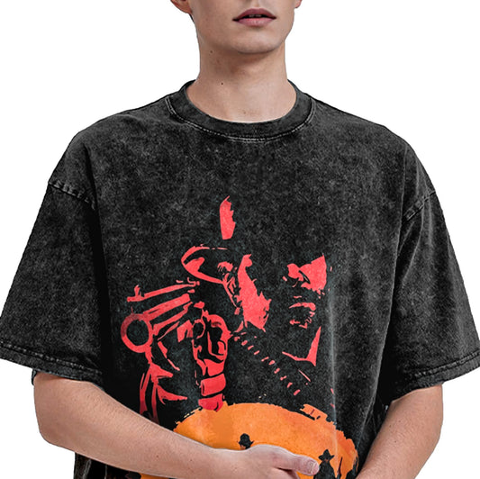Red Dead Redemption Tshirt Pure Cotton Vintage Short Sleeve Top - Vintage Black / S Available at 2Fast2See.co