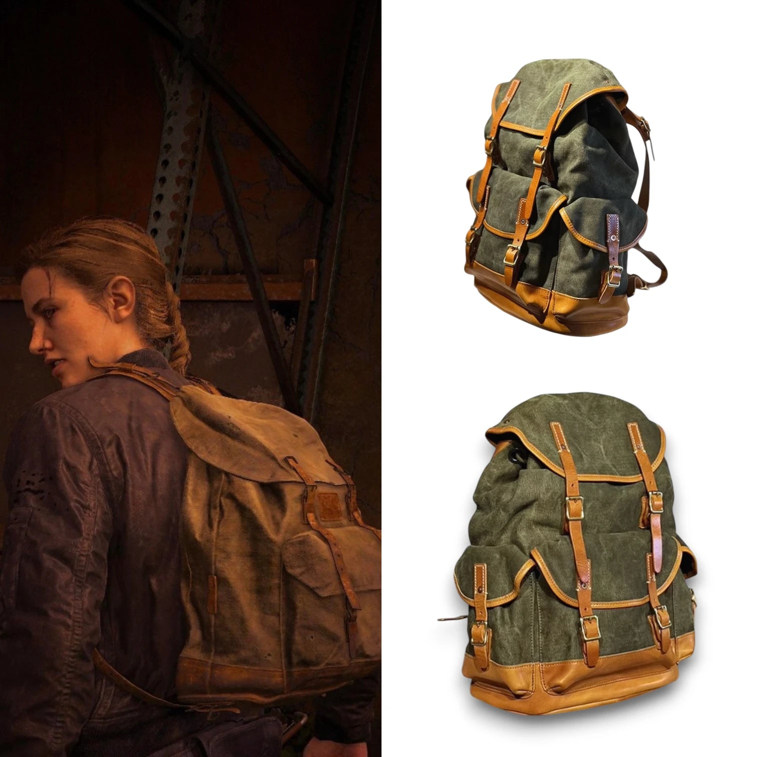 The Last of Us Part II Abby Anderson Custom Leather Survival Backpack – 2Fast2See