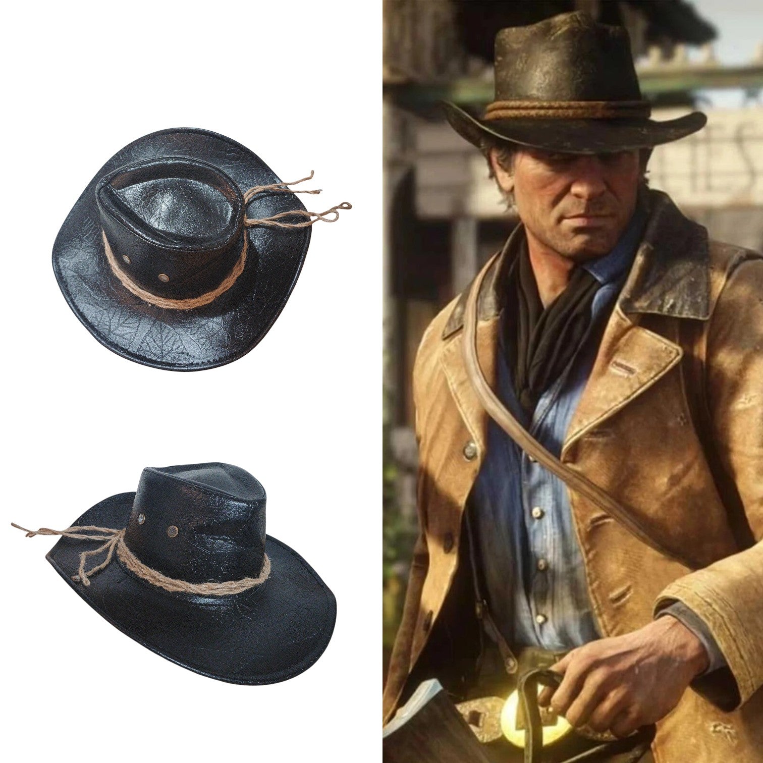 Red Dead Redemption Arthur Morgan Cosplay Prop PU Leather 