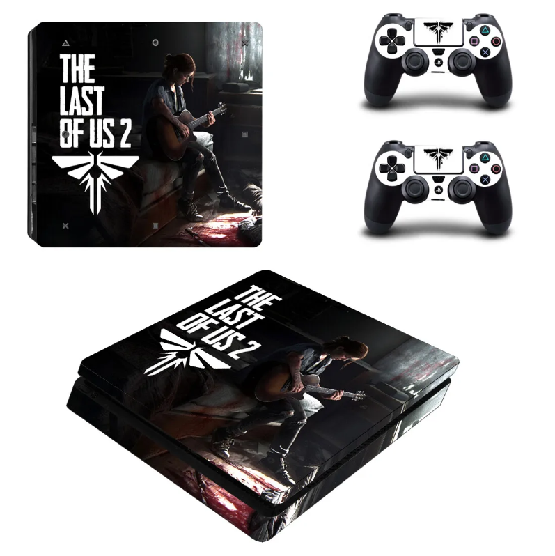 The Last of Us Part 2 Ellie PS4 Slim Skin Sticker for Console and Controllers