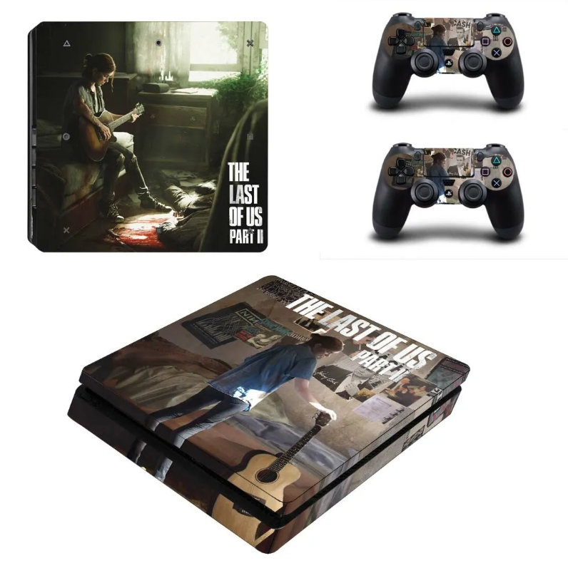 The Last of Us Ellie Playing Guitar PS4 Slim Skin Sticker for Console and Controllers