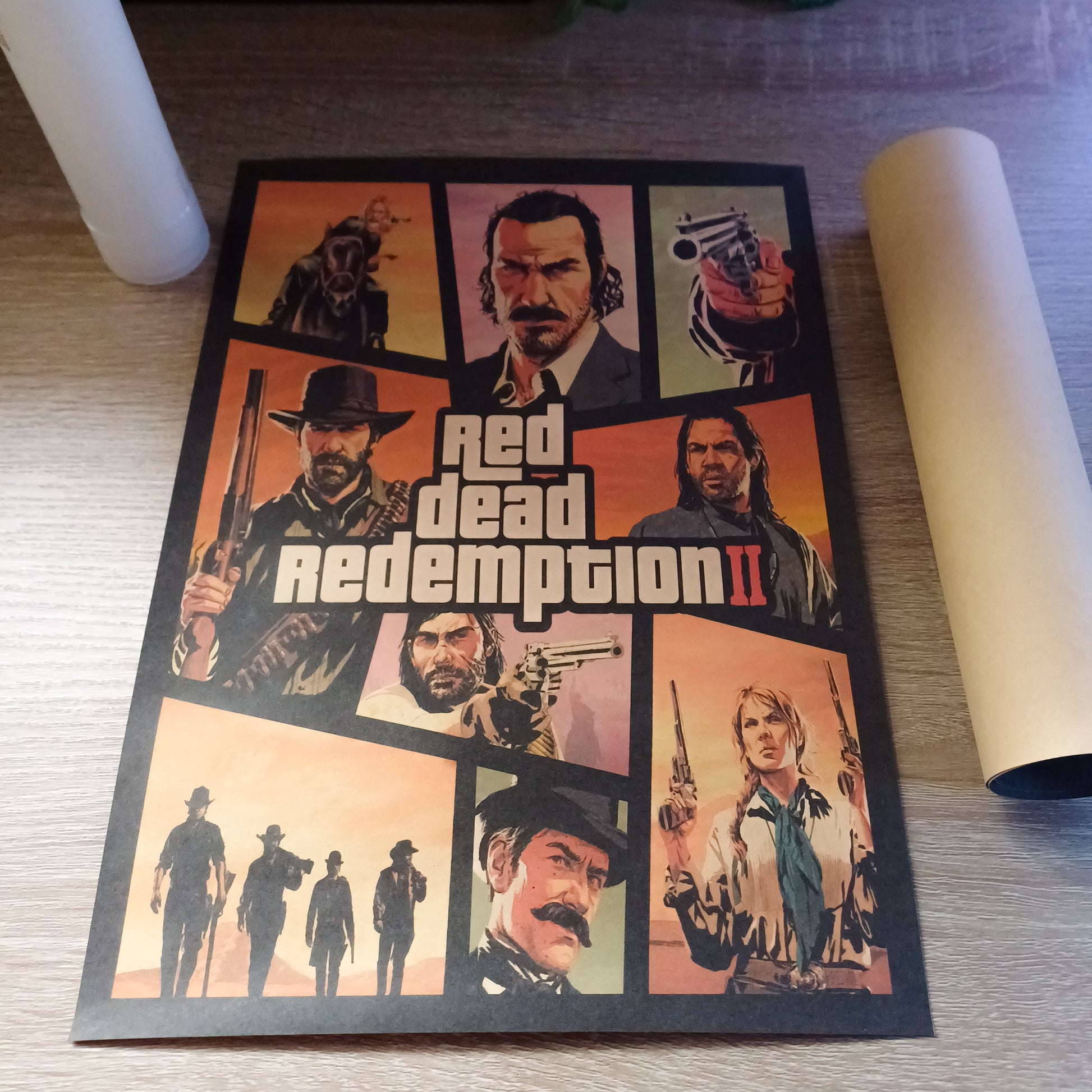 Red Dead Redemption 2 Inspired Vintage Paper Poster - 21X30cm Available at 2Fast2See.co