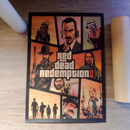 Red Dead Redemption 2 Inspired Vintage Paper Poster - 21X30cm Available at 2Fast2See.co