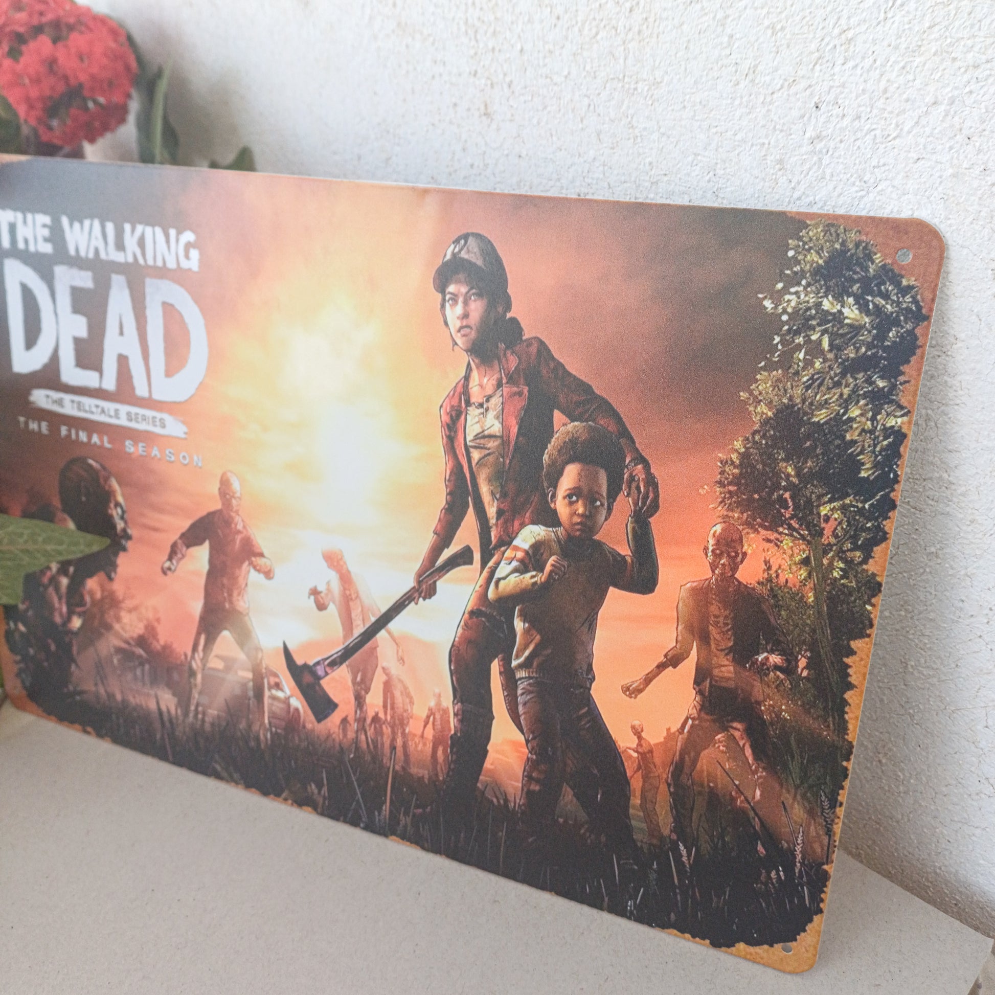 The Walking Dead Season 4 Clementine Telltale Game Retro Metal Sign - 20x14cm Available at 2Fast2See.co