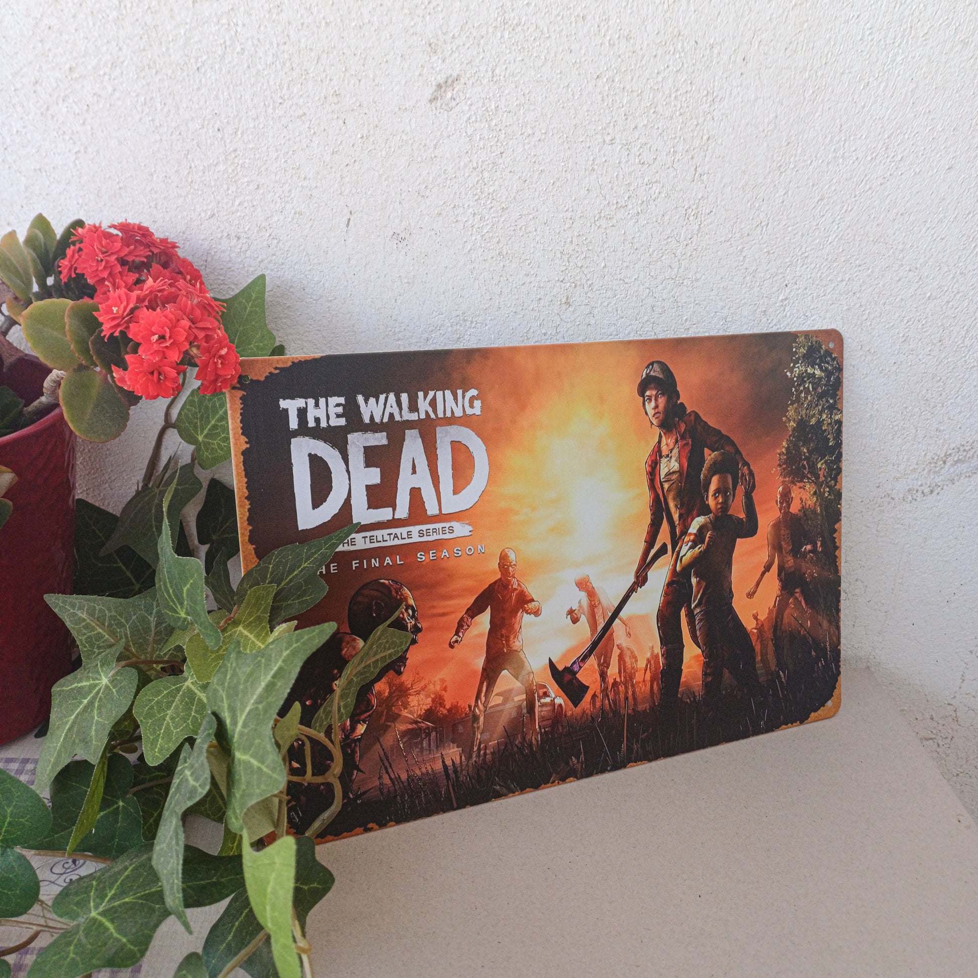 The Walking Dead Season 4 Clementine Telltale Game Retro Metal Sign - 20x14cm Available at 2Fast2See.co